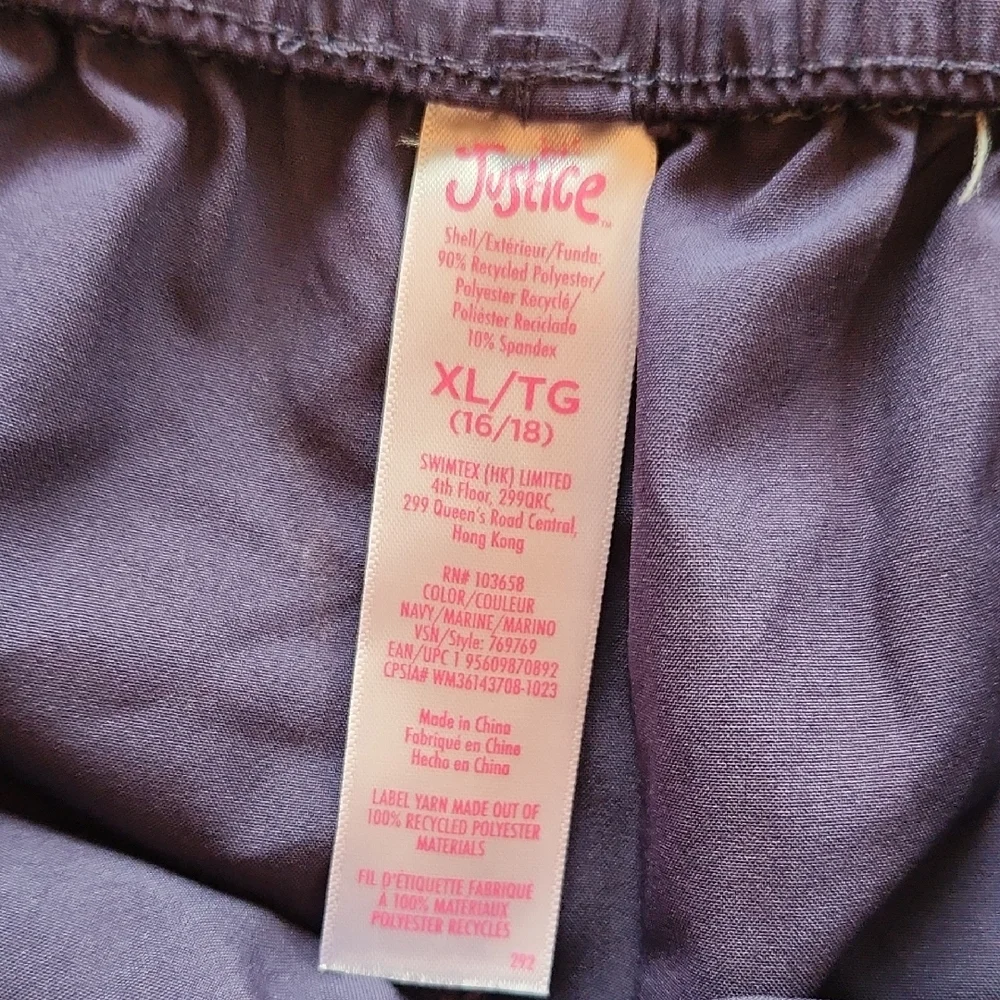 Justice Beach Navy Shorts Size XL